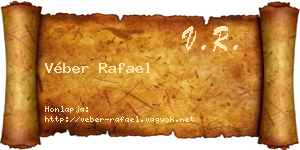 Véber Rafael névjegykártya